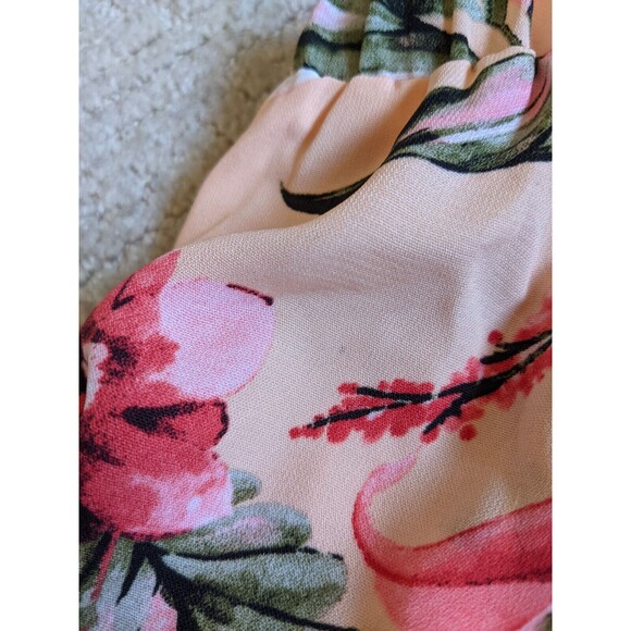 LF Short Floral Cinched Sides High Rise Elastic Waist Pull On Tropical Small - Picture 7 of 10